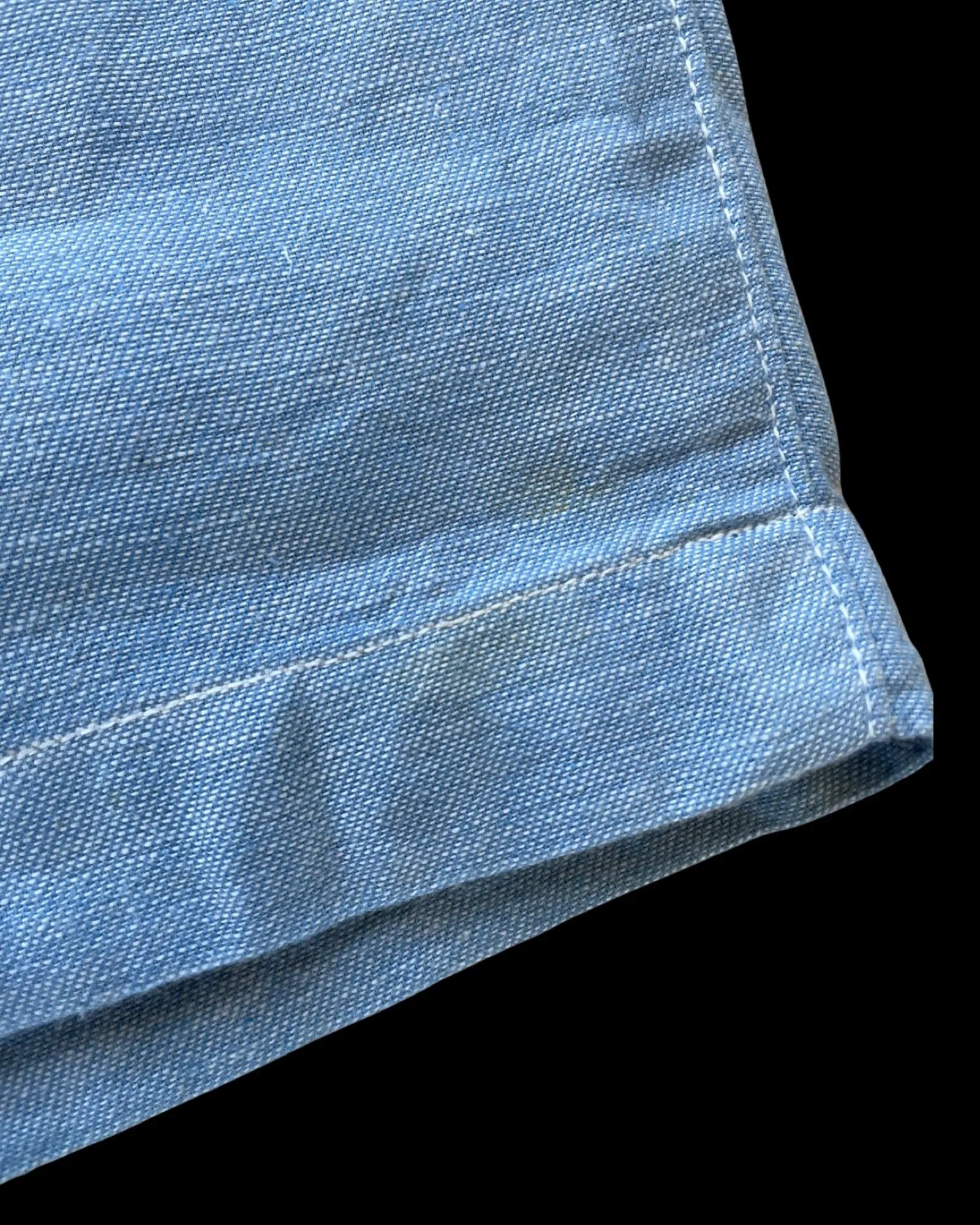 1940s Chambray Side Button Drill Shorts