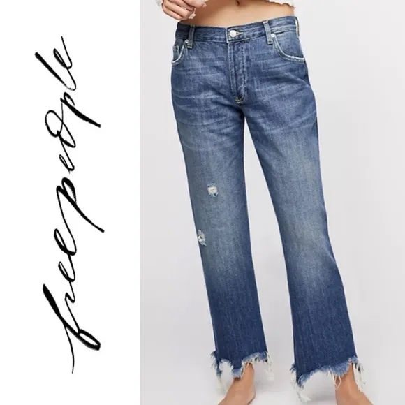 NWT Free People Jeans Free People Maggie Mid Rise Straight Jeans Size 27